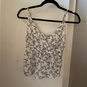 Abercrombie & Fitch Floral Camisole - White and Blue